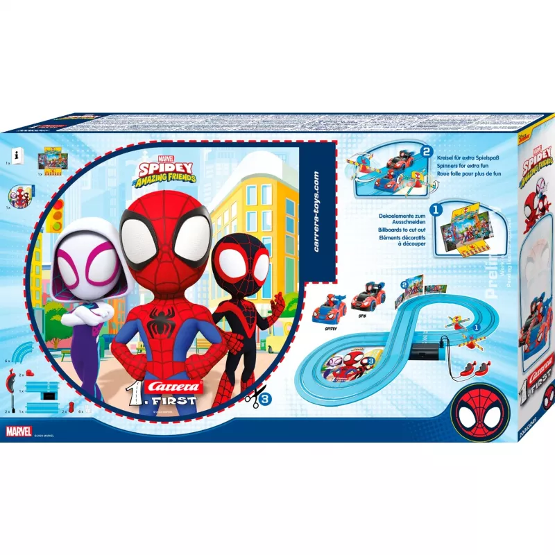 Slotiautode komplekt CARRERA FIRST Spidey 20063049 — laste algajate võidusõidurada