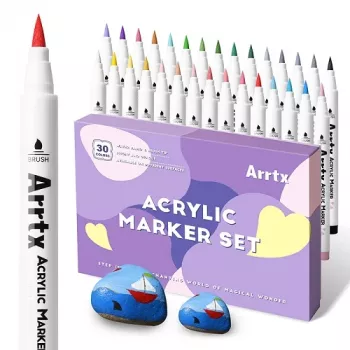 Akrüülvärviga markerid Arrtx LC303144 — 30 värvi, peened/keskmised otsad