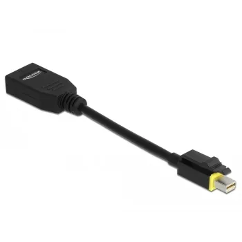 DeLOCK - DisplayPort-adapter - Mini DisplayPort (M) lukustusega DisplayPort (W) - DisplayPort 1,4 - 15cm - Halogeenivaba, 8K tugi - Must (65978)