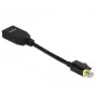 DeLOCK - DisplayPort-adapter - Mini DisplayPort (M) lukustusega DisplayPort (W) - DisplayPort 1,4 - 15cm - Halogeenivaba, 8K tugi - Must (65978)