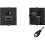 Socket-outlet HDMI + 3.5mm Bachmann 917.189, 1-module, Must