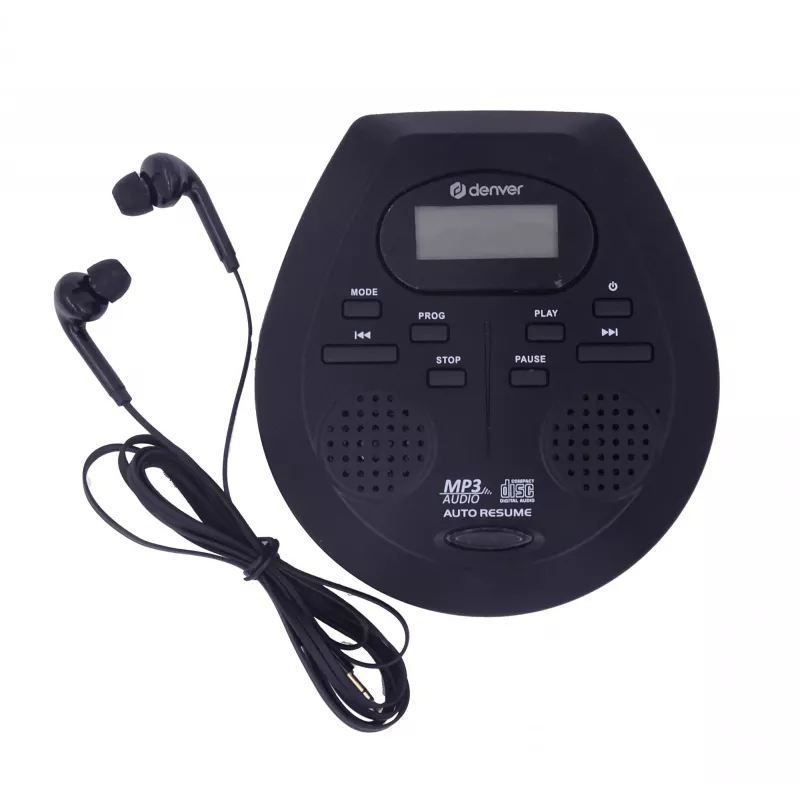 Kaasaskantav CD-mängija Denver DMP-395B must MP3-esitus LCD-ekraan