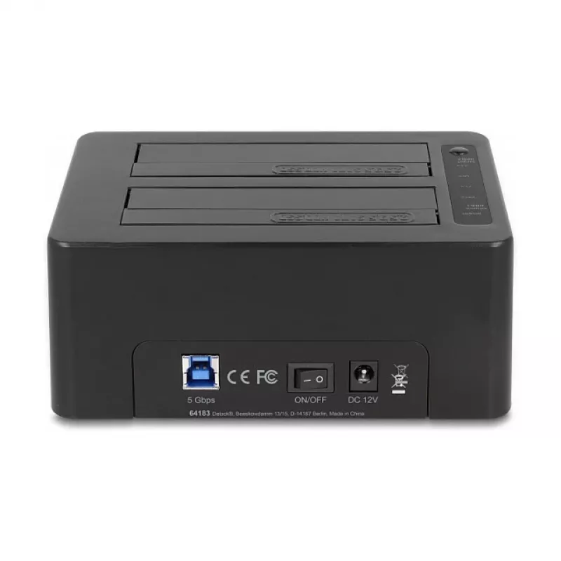 DeLOCK USB kahekordne dokkimisjaam 2 x SATA HDD SSD kloonimisfunktsiooniga ja kaardilugejaga