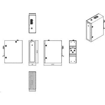 DC-DC muundur ALLNET ALL-B101 12–24 VDC kuni 48–54 VDC, kuni 200 W
