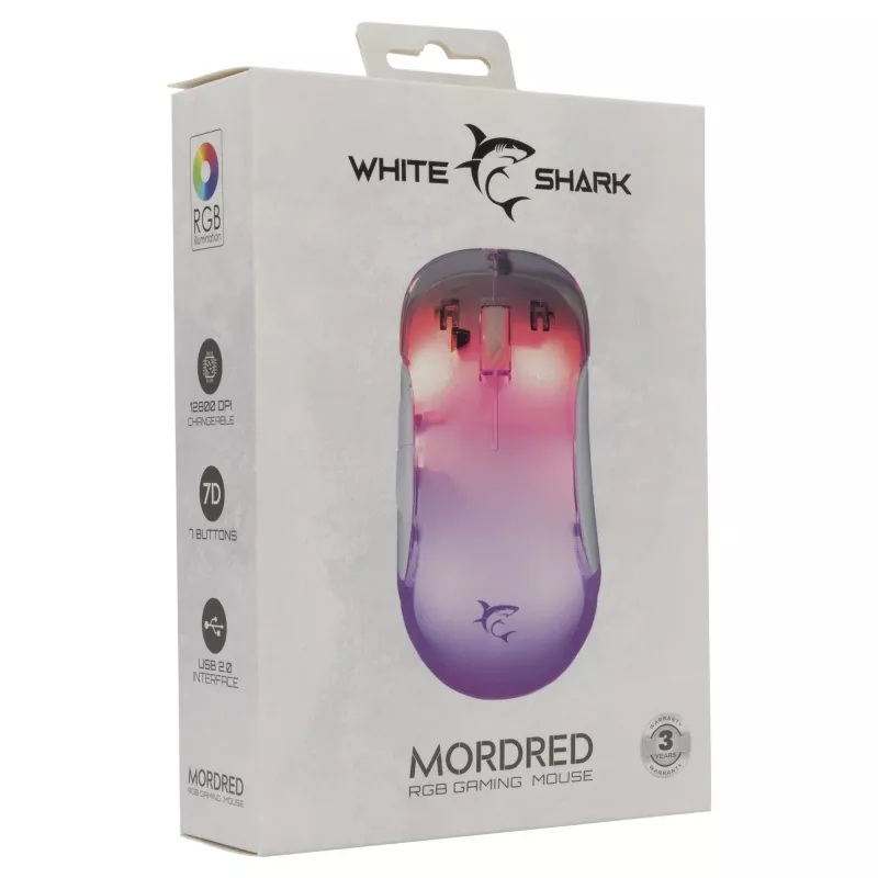 Hiir White Shark GM-5017 Mordred Valge USB