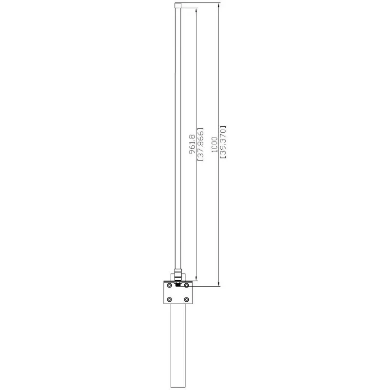 ALLNET antenn ANT-868-7.3dbi-OMNI 868 MHz ringsuunaline 7,3 dBi N-ema