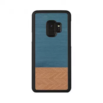 Nutitelefoni ümbris man and wood Samsung Galaxy S9 jaoks teksamust