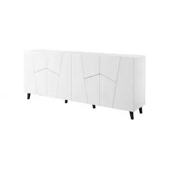 Kummut Cama Meble ETNA 200x42x82 cm, valge matt, puitlaastplaat, 16 mm raam