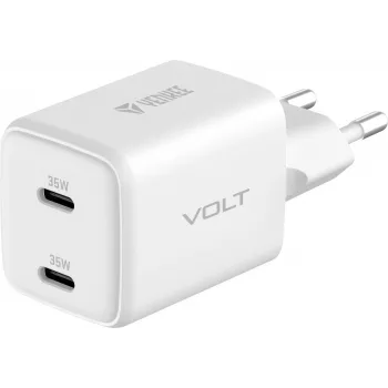 Seinakinnitusega USB-C laadija YENKEE G35D 2x18W Power Delivery 3.0 3A