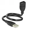 USB-kaabel DeLOCK 35cm USB 2.0 83498 Must