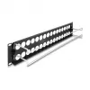 DeLOCK 67057 19-tolline D-tüüpi patch-paneel tõmbetugevdusega, 32 pordiga, must