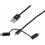 USB-kaabel ShiverPeaks BS14-50068 1 m USB A USB C/Mikro-USB B/Lightning Must