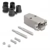 Kaablikate DELOCK D-Sub plastikust korpus 9‑kontaktilisele isas-/emaspistikule kummist tihenditega, hall, 31,2×47,9×16,6 mm