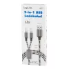 LogiLink CU0202 USB-kaabel USB 2.0 1,2 m USB A USB C/Micro-USB A hall