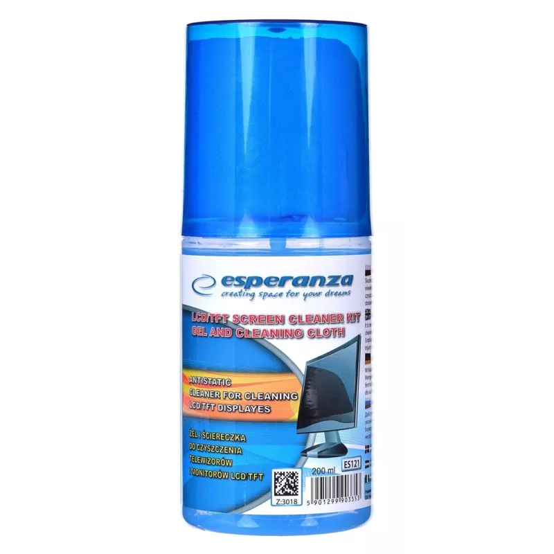 Ekraanipuhastuskomplekt ESPERANZA ES121 LCD/TFT/Plasma jaoks, 200 ml
