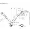 ART lauahoidik 2 LCD-monitori jaoks 17-35''