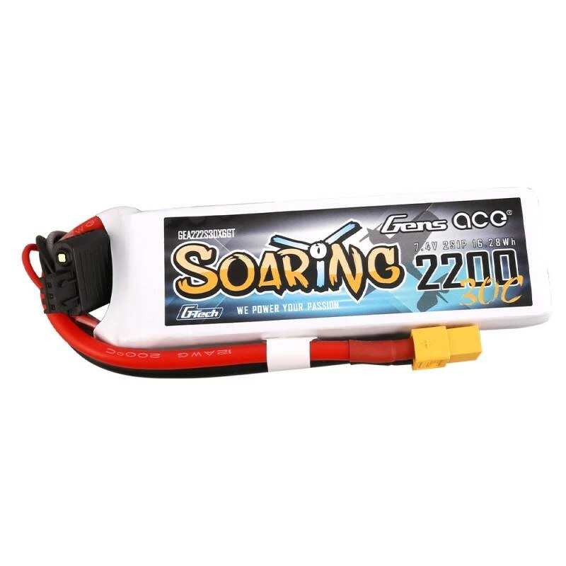Gens Ace G-Tech Soaring 2200mAh 7.4V 30C 2S1P XT60 Aku