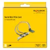 DeLOCK Mini PCIe kaart täissuuruses – 2 x jada RS-232 D-Sub 9 kontaktiga