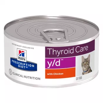 HILL'S PRESCRIPTION DIET Thyroid Care Feline y/d Märg kassitoit kana 156 g