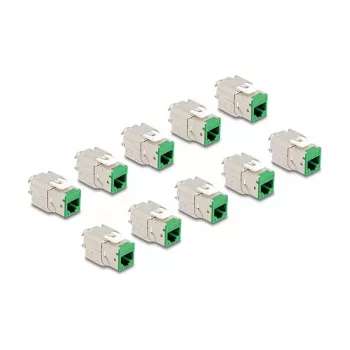 DeLOCK 88116 võtmemoodul lame roheline RJ-45 10 tk
