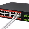 Ethernet PoE lüliti QOLTEC 16x RJ45, 2x RJ45 uplink, 1x SFP (MPN 52291)