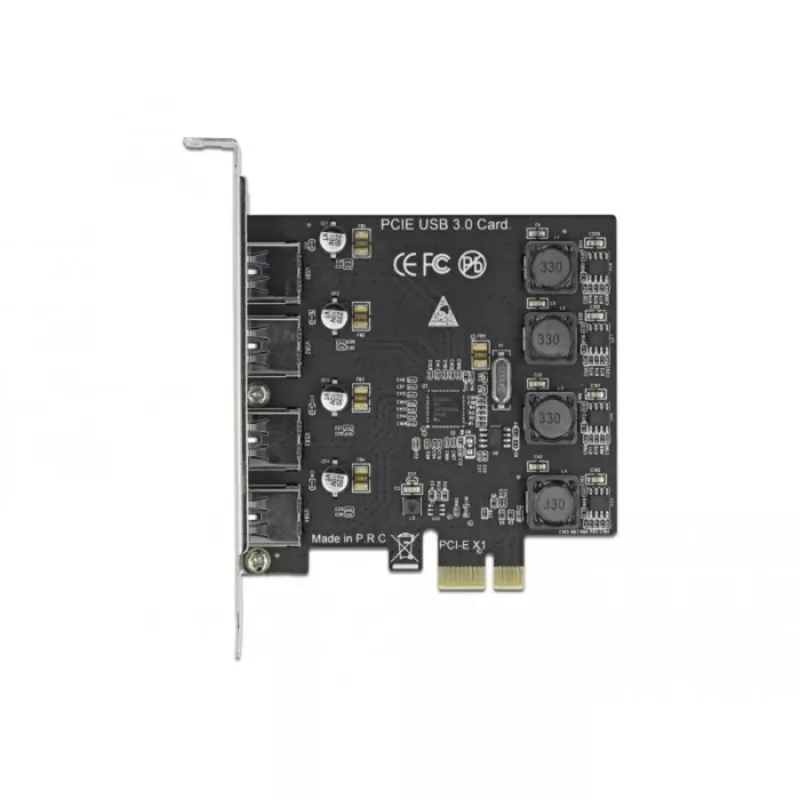 Delock PCI Express x1 kaart 4 x välise USB Type-A pesaga SuperSpeed USB