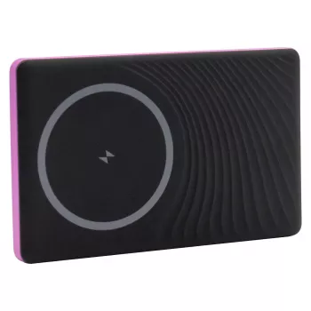 Akupank RealPower PB-5000 MAG 5000 mAh, juhtmevaba laadimine, USB-C, 20 W, roosa