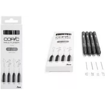 COPIC Multiliner Fineliner sorteeritud värvid 0.3 + 0.5 mm, 4 tk (22075634)