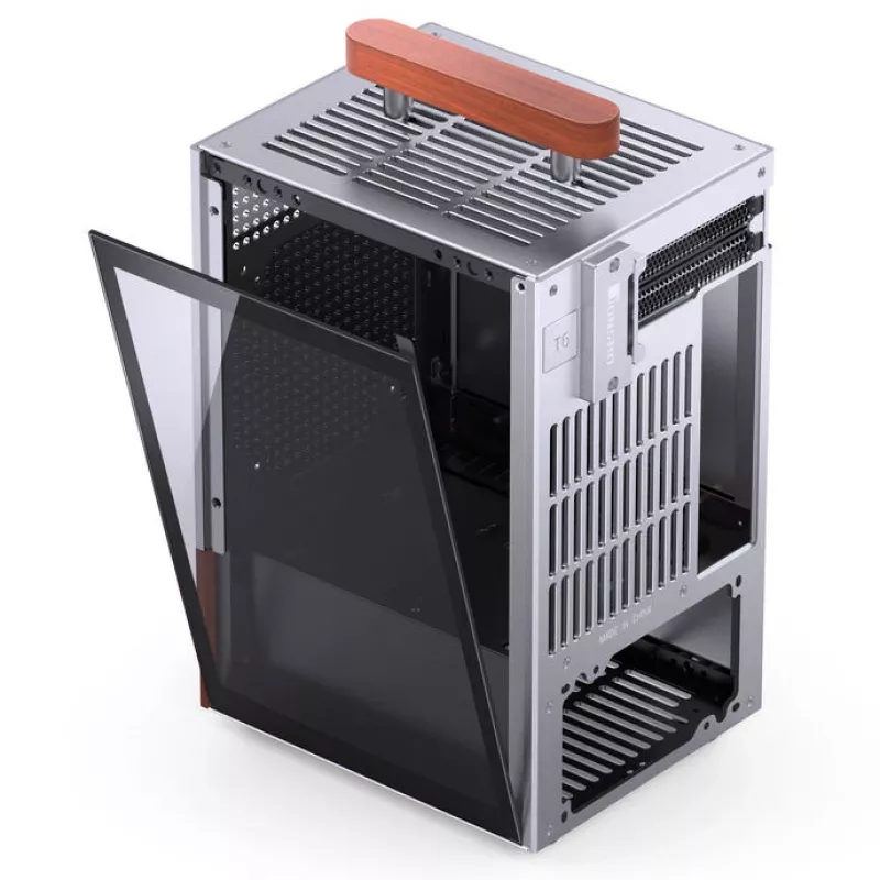 PC-korpus Jonsbo T6, minitorn, Mini-ITX, hõbedane