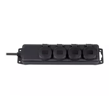 Brennenstuhl pikenduspistikupesa IP44 4-kohaline must 2,0m H07RN-F 3G1,5 - pikendusjuhe - vahelduvvool 230 V - väljundpistikud: 4 - 2 m (1159960)