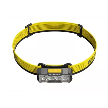 Nitecore NU27 otsmikulamp must, kollane peapaelaga LED-lamp