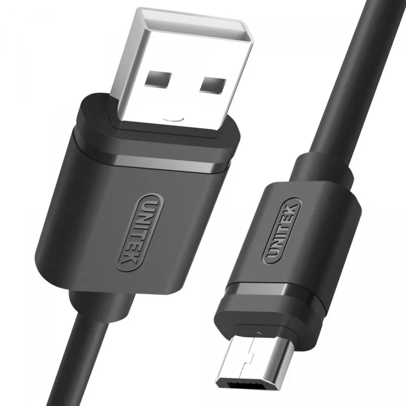UNITEK Y-C434GBK USB-kaabel USB 2.0 1,5 m USB A Micro-USB B Must