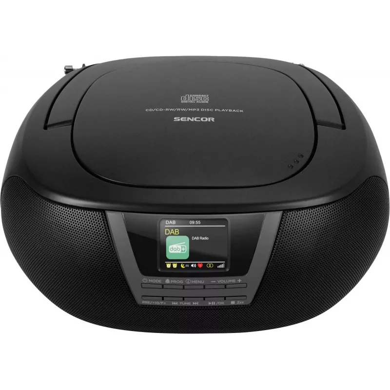 Muusikasüsteem SENCOR SPT6200DB CD/MP3, USB, Bluetooth 5.3 ja DAB+ tuuneriga, 3W RMS, 1.77 tolli TFT-ekraan