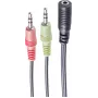 Audio Kaabel ShiverPeaks BS14-05040 0,15m 2x3,5mm Isane Emane Must