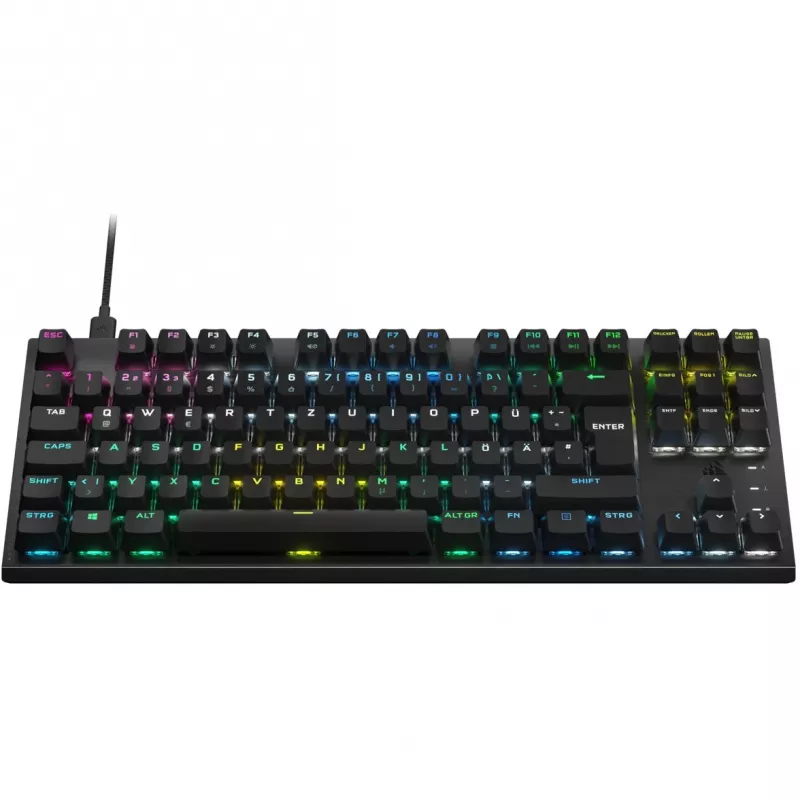Corsair K60 PRO TKL optilis-mehaaniline mänguklaviatuur, OPX lülitid, RGB, must