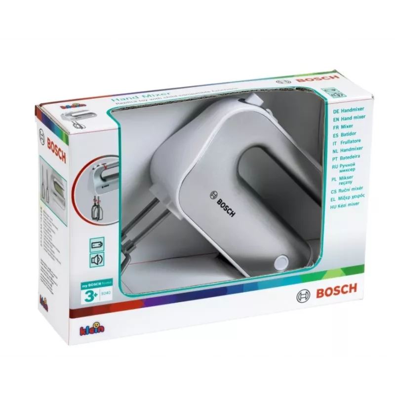 Mänguköögi mikser KLEIN Mixer Bosch 9240 Silver – mänguahi, käeshoitav suurus lastele