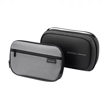 Tualett-tarvete kott XDDESIGN First-Class All-in-One Travel Organiser P706.3401, Must, Tõmblukuga suletav, Deluxe kott