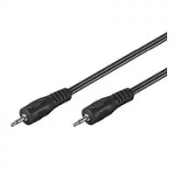 Wentronic Goobay 3,5 mm pistikühenduskaabel, must, 1,5 m - 3,5 mm pistik (2-kontaktiline, mono) > 3,5 mm pistik (2-kontaktiline, mono) (50460)