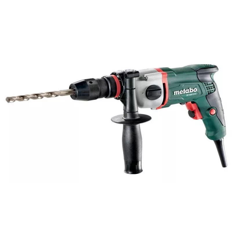 Juhtmega puur Metabo BE 600/13-2 600 W, 2-käiguline, 2500 p/min, 1–13 mm võtmeta padrun