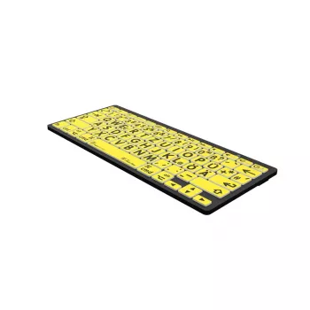 Logickeyboard LKB-LPBY-BTON-DE klaviatuur Bluetooth QWERTZ saksa must - kollane (LKB-LPBY-BTON-DE)