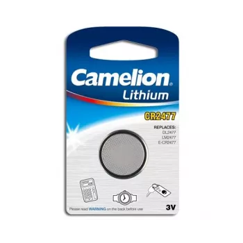 Ühekordne patarei CAMELION CR2477 3V Li-MnO2, kõrgus 7.7 mm, läbimõõt 24.5 mm, 1 tk