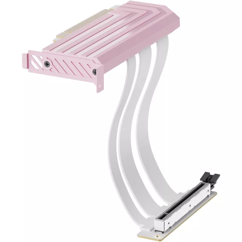 PCIe 5.0 Hyper Riser kaabel HYTE ACC-HYTE-PCIE50-SM, 20 cm, roosa/valge