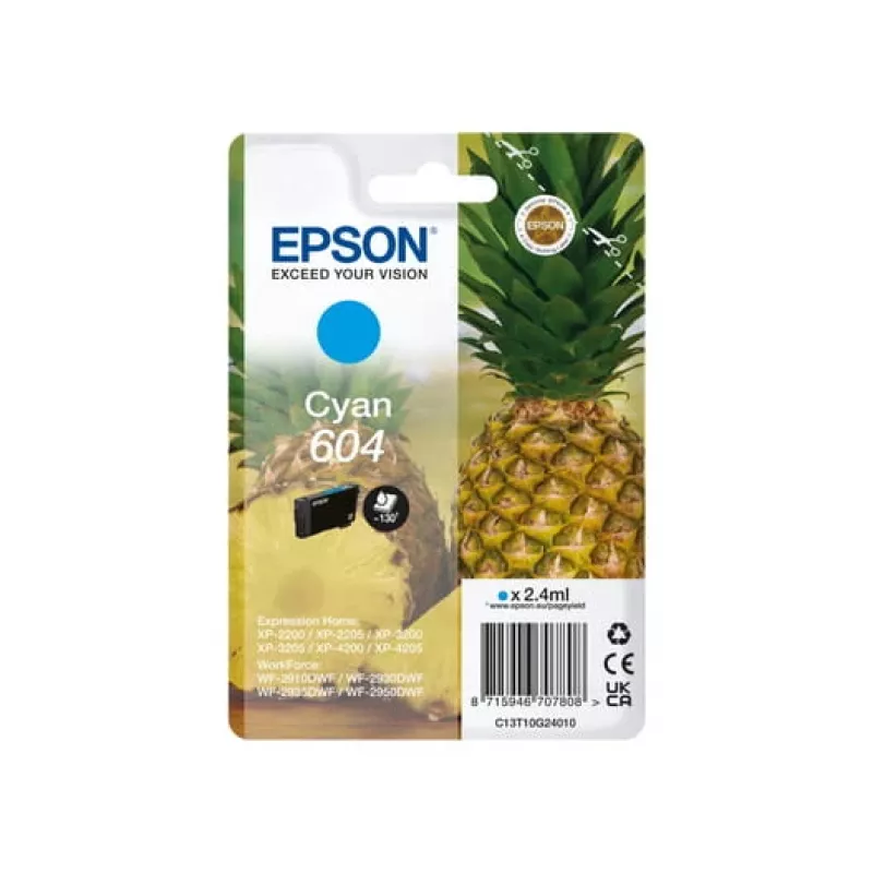 Epson 604 tindikassett 1 tk Originaal Standardmahuga Tsüaan
