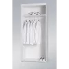 Garderoobikapp cama meble SAMBA valge/valge läige, 900×550×2030 mm, 1 riiul