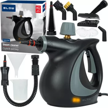 Kantav aurupuhasti BLOW PURE STEAM — 1050 W, 0,35 L paak, 3,2 baari, max 130 °C, sisaldab põranda- ja aknaotsikuid