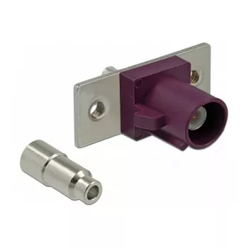 Koaksiaalpistik DELOCK 89819 FAKRA D isane, kullatud kontaktidega, 21,2×24×7,5 mm
