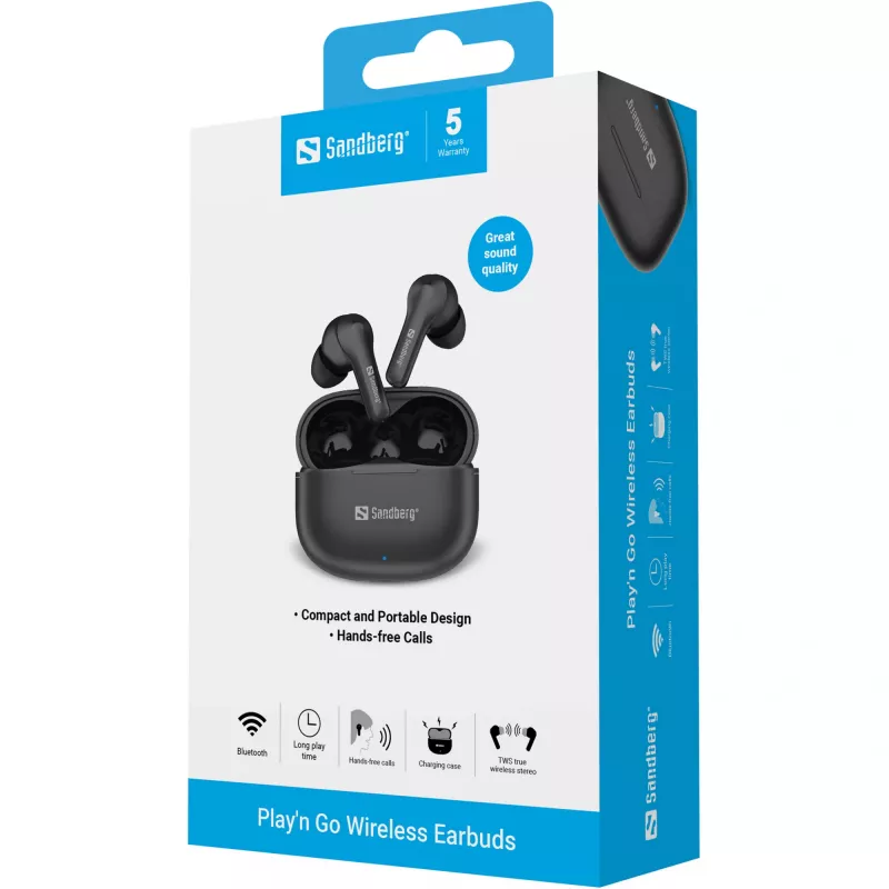 Peakomplekt Sandberg Play'n Go Wireless Earbuds