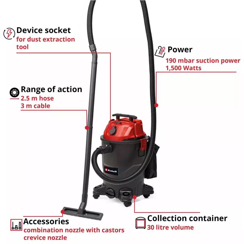 Einhell 2342490 käsitolmuimeja must