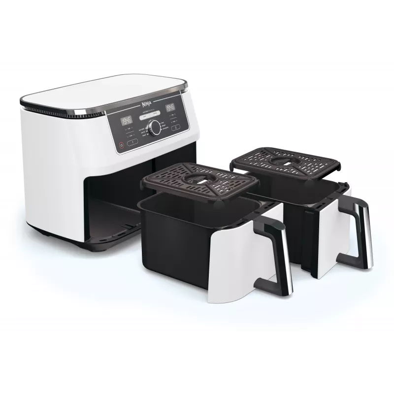 Kuumaõhufritüür Ninja AF400EU Double 9,5 L 2470 W valge, pöörd- ja puutetundlik juhtimine