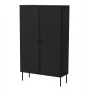 Hoiukapp Cama Meble PALAZZO BIS 100x39x166 matt must, põrandal seisev, vastu seina